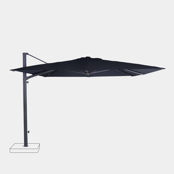 Parasol déporté anti-vent Mistral 3x3m