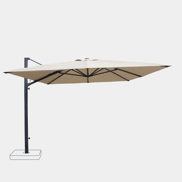 Parasol déporté anti-vent Mistral 3x4m