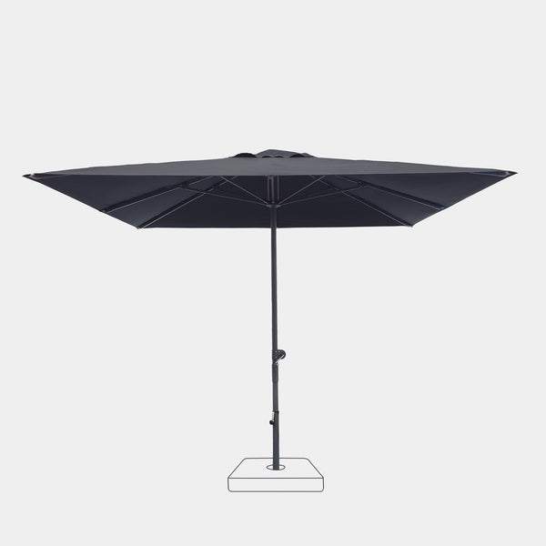 Parasol droit anti-vent Aura 3x3m